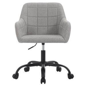 Silla de oficina giratoria ajustable en altura con ruedas y apoyabrazos – silla de escritorio para hogar u oficina