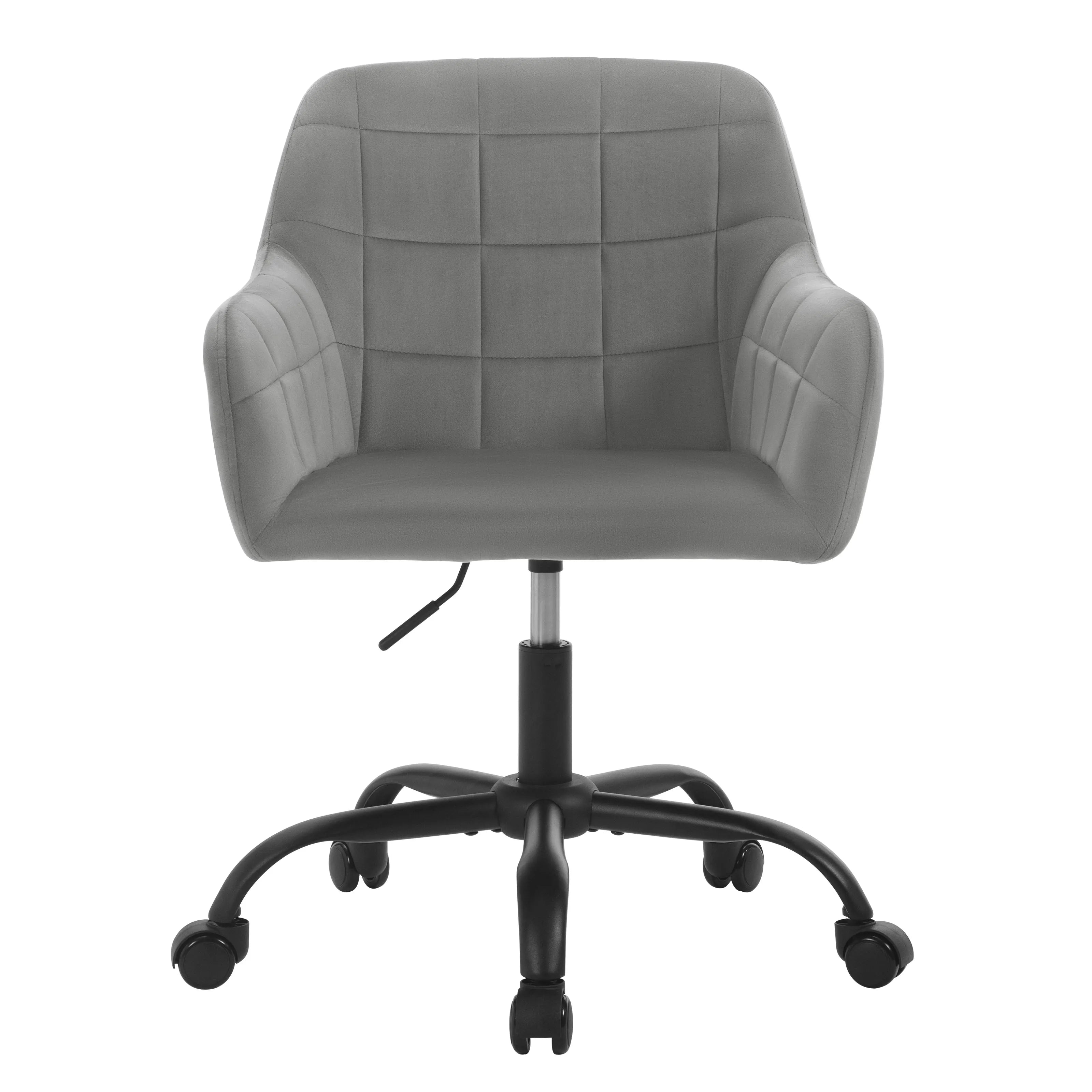 Silla de oficina giratoria ajustable en altura con ruedas y apoyabrazos – silla de escritorio para hogar u oficina
