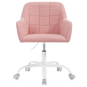 Silla de oficina giratoria ajustable en altura con ruedas y apoyabrazos – silla de escritorio para hogar u oficina