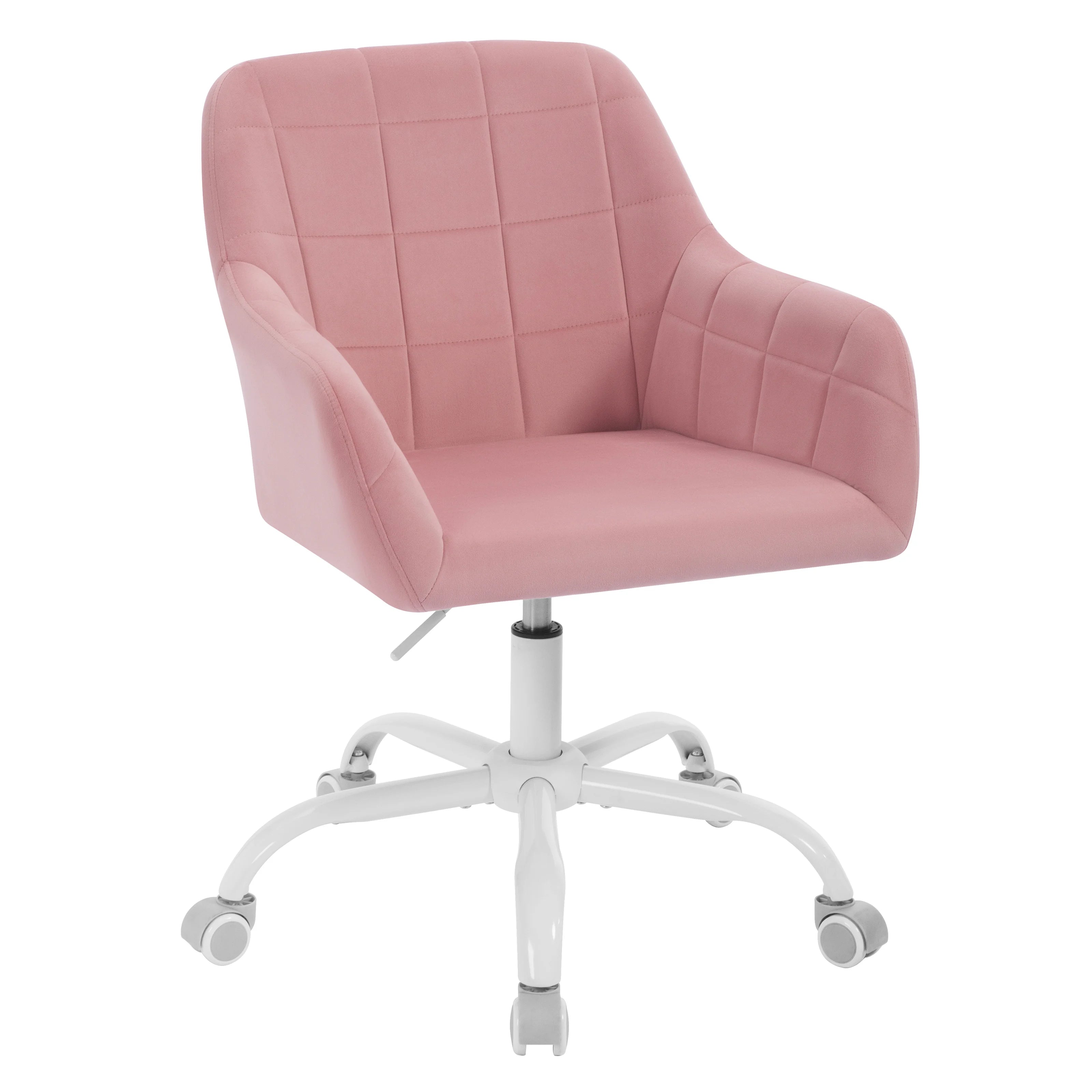 Silla de oficina giratoria ajustable en altura con ruedas y apoyabrazos – silla de escritorio para hogar u oficina