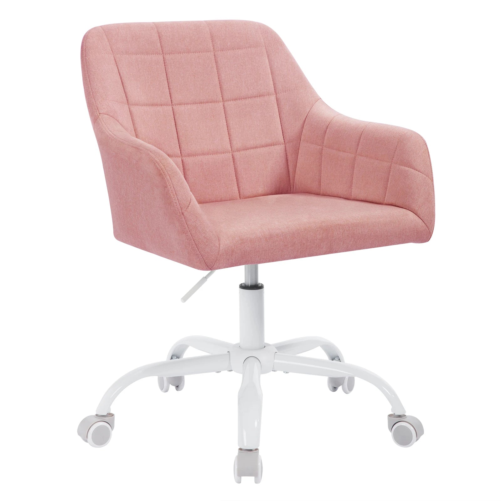 Silla de oficina giratoria ajustable en altura con ruedas y apoyabrazos – silla de escritorio para hogar u oficina