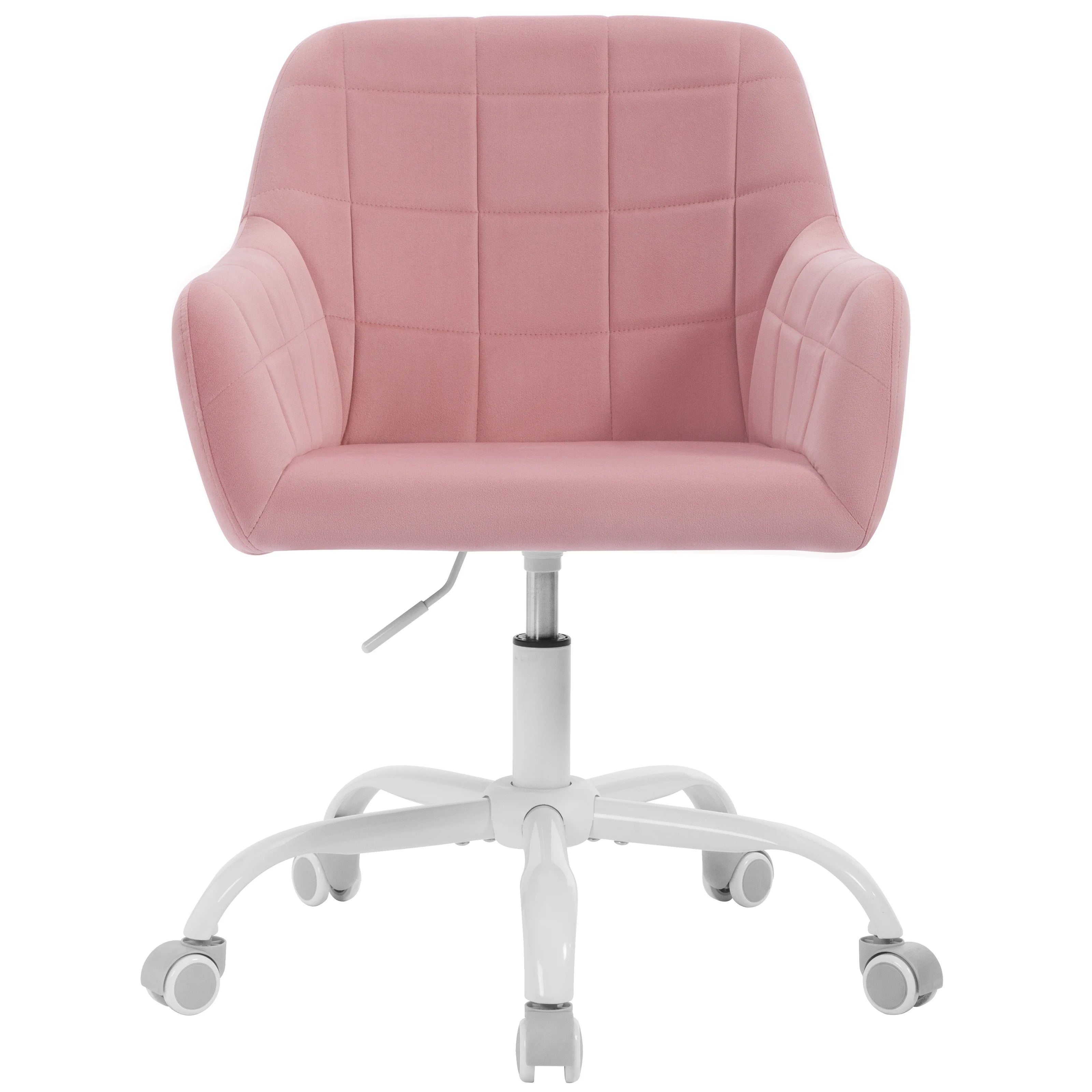 Silla de oficina giratoria ajustable en altura con ruedas y apoyabrazos – silla de escritorio para hogar u oficina