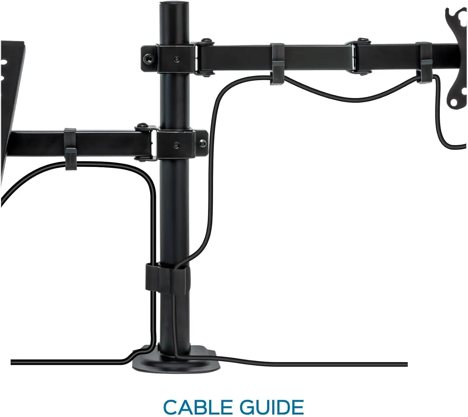 Soporte de escritorio universal para monitor 13”–32” con soporte para portátil 15.6”, brazo articulado y rotación 360° – VESA 75/100 mm, carga 10 kg