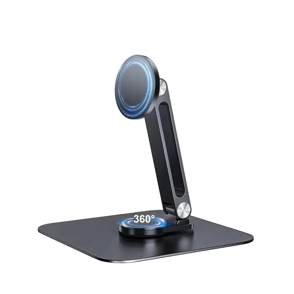Soporte de escritorio para monitor de aleación de aluminio con rotación 360° y fijación VESA M4 75×75 mm