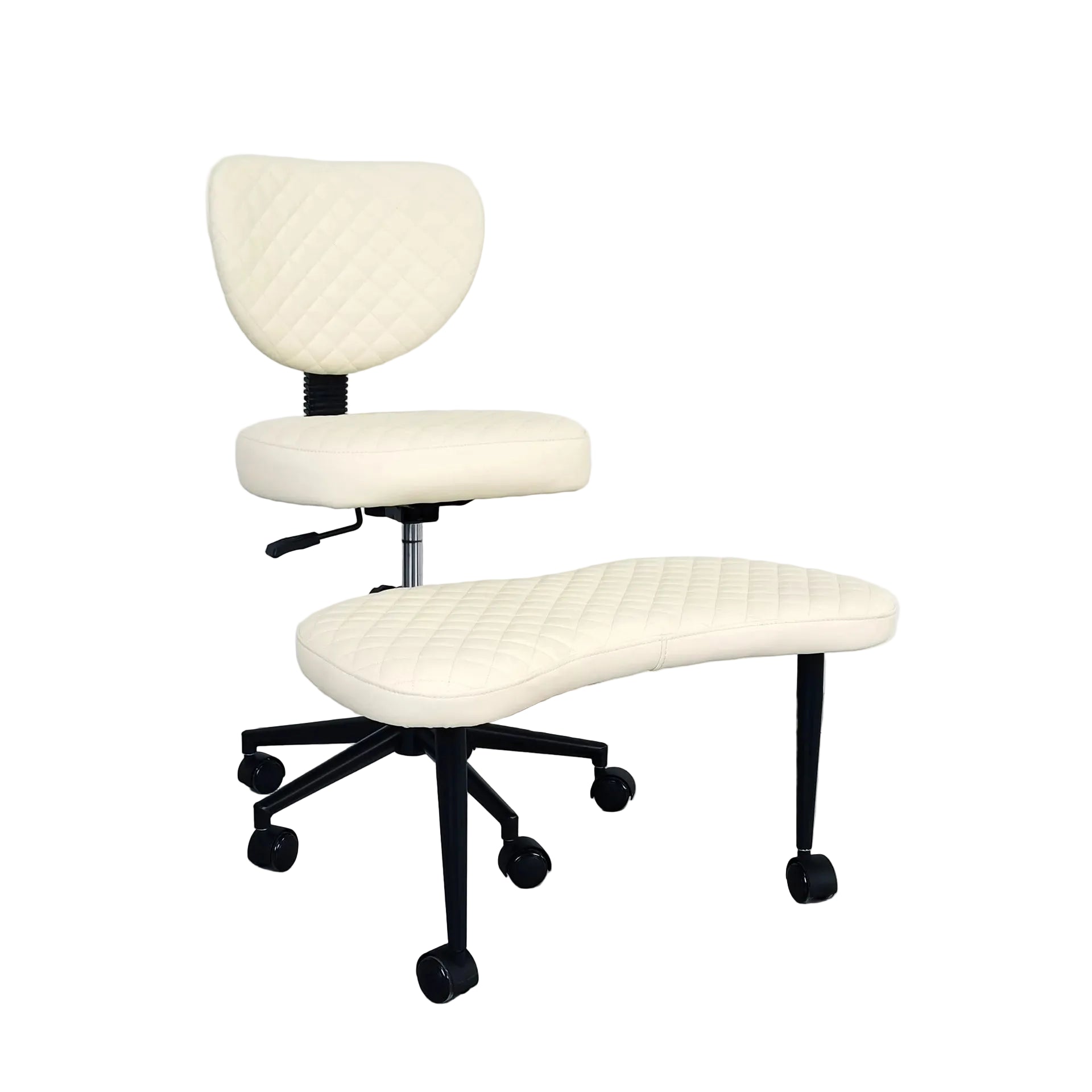 Silla de oficina ajustable con base de patas cruzadas y respaldo – asiento acolchado para oficina, meditación y uso general