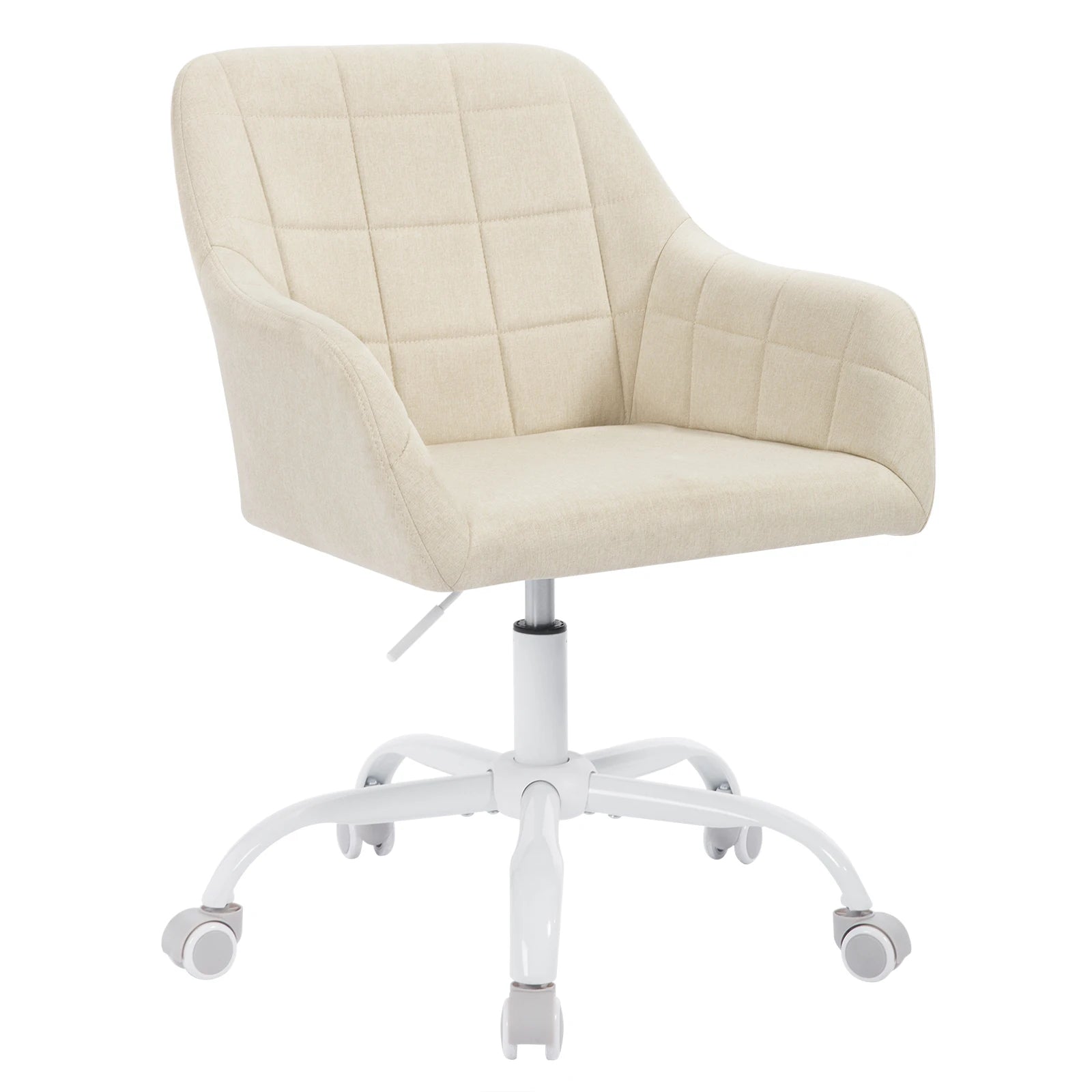 Silla de oficina giratoria ajustable en altura con ruedas y apoyabrazos – silla de escritorio para hogar u oficina