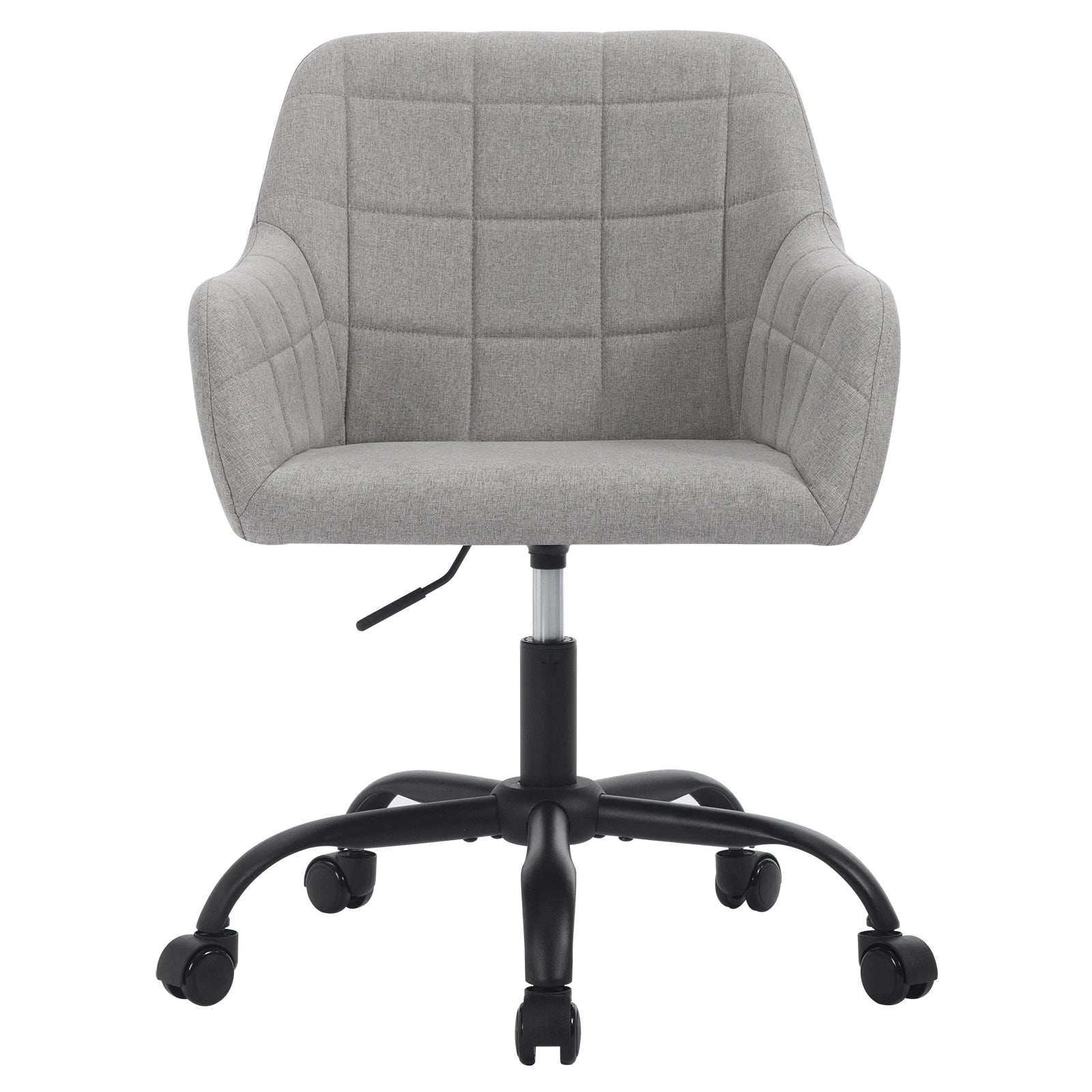 Silla de oficina giratoria ajustable en altura con ruedas y apoyabrazos – silla de escritorio para hogar u oficina