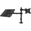 Soporte de escritorio universal para monitor 13”–32” con soporte para portátil 15.6”, brazo articulado y rotación 360° – VESA 75/100 mm, carga 10 kg