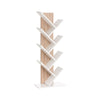 Estantería para libros de 138 cm en roble Sonoma y blanco – librería vertical para salón, dormitorio u oficina