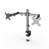 Soporte doble para monitor de 15” a 33” con brazo articulado, rotación 360° y giro lateral 180° – compatibilidad VESA 75/100, capacidad 8 kg por brazo