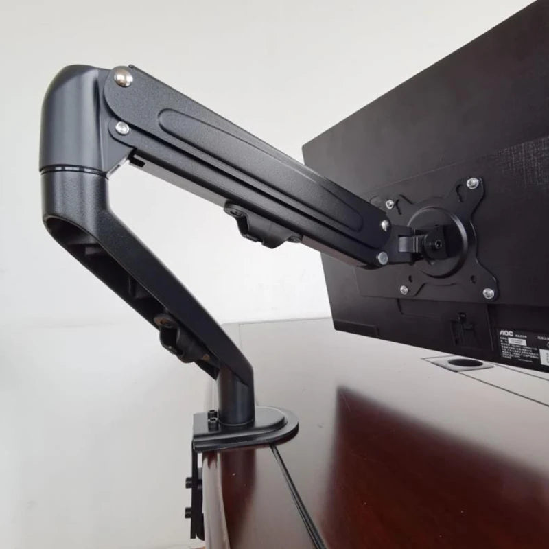 Soporte de escritorio para monitor de 17” a 27” con brazo articulado, ajuste giratorio 360° e inclinación – compatibilidad VESA 75x75 / 100x100