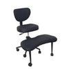 Silla de oficina ajustable con base de patas cruzadas y respaldo – asiento acolchado para oficina, meditación y uso general