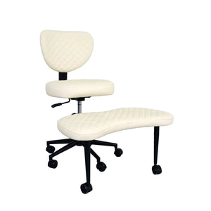 Silla de oficina ajustable con base de patas cruzadas y respaldo – asiento acolchado para oficina, meditación y uso general