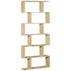 Librería de 6 niveles 192 cm en madera melaminada – estantería vertical moderna para libros y almacenamiento en salón, dormitorio u oficina
